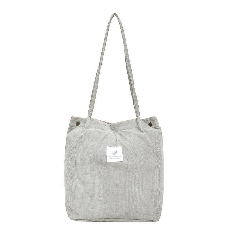 Stylish and durable corduroy tote bag for versatile everyday use