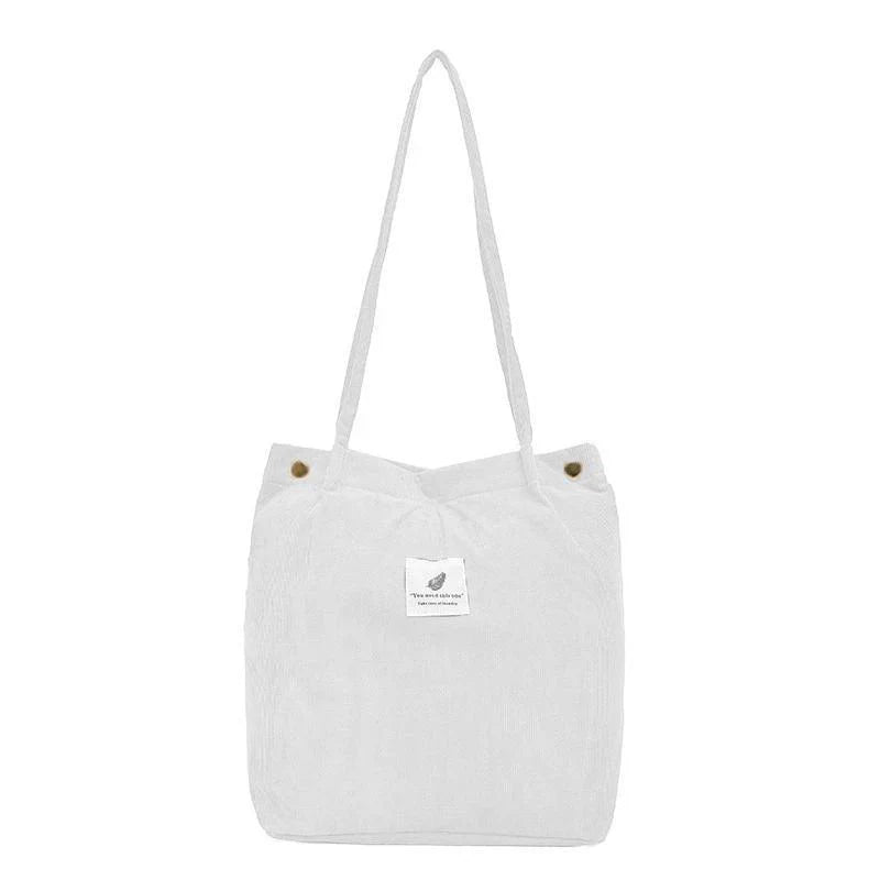 Stylish and durable corduroy tote bag for versatile everyday use