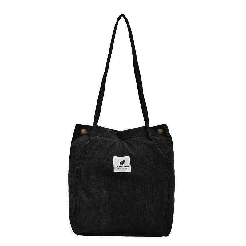 Stylish and durable corduroy tote bag for versatile everyday use