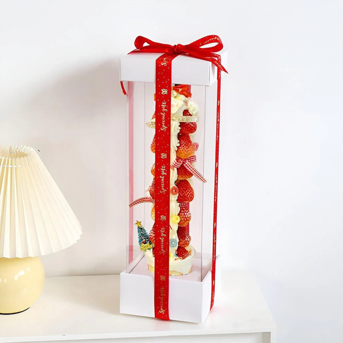 Strawberry Tart Packing Box 10PCS 3Colours Transparent PET Box - Discount Packaging Warehouse