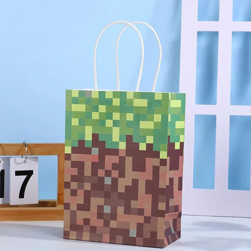 Stylish and Fun Pixel Themed Gift Bag for All Occasions
