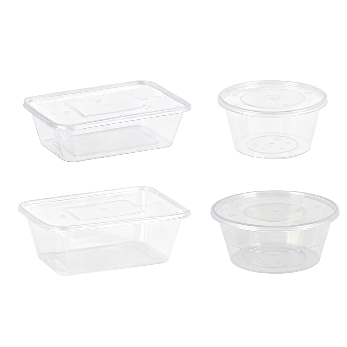 50PCS Disposable Takeout Containers Food Grade Leakproof