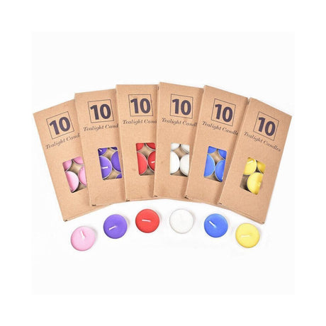 Tea Light Candles 10-1000PCS 1.5-8Hours 5Colours Tealight Home Decor - Discount Packaging Warehouse