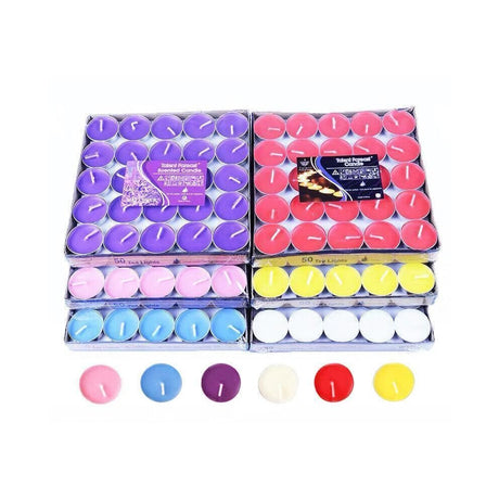 Tea Light Candles 10-1000PCS 1.5-8Hours 5Colours Tealight Home Decor - Discount Packaging Warehouse