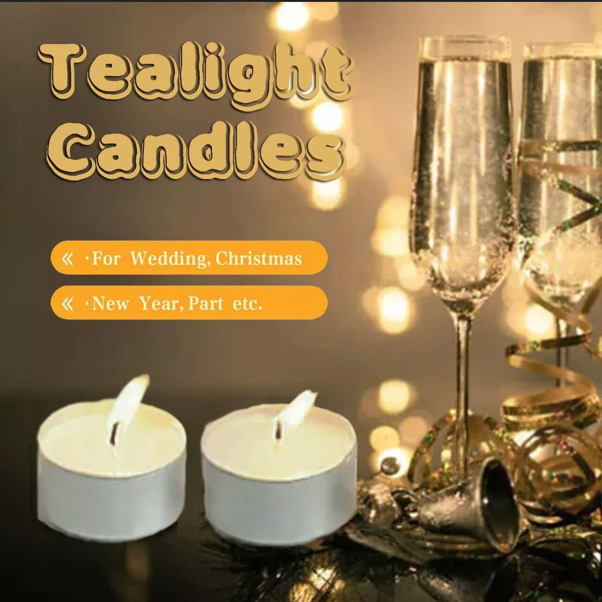 Tea Light Candles 10-1000PCS 1.5-8Hours 5Colours Tealight Home Decor - Discount Packaging Warehouse