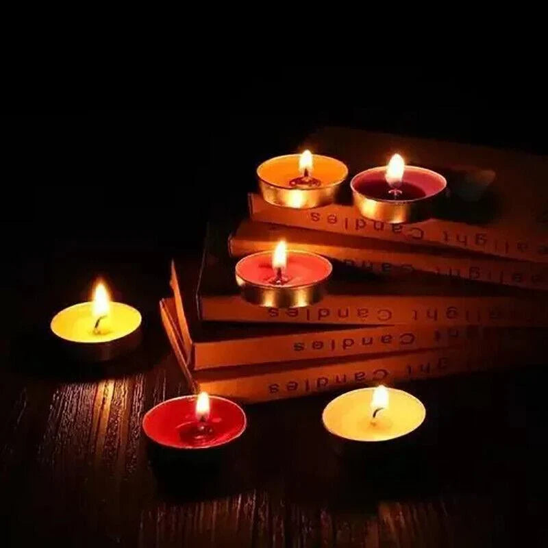 Tea Light Candles 10-1000PCS 1.5-8Hours 5Colours Tealight Home Decor - Discount Packaging Warehouse