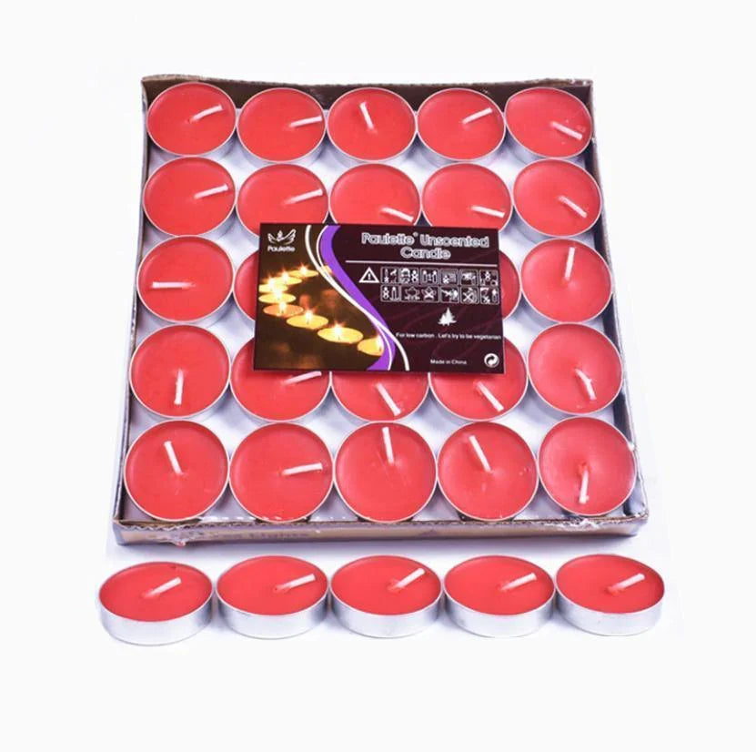 Tea Light Candles 10-1000PCS 1.5-8Hours 5Colours Tealight Home Decor - Discount Packaging Warehouse