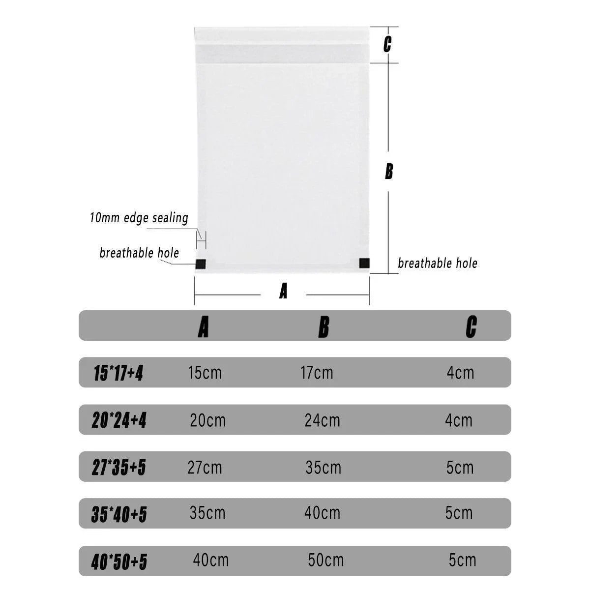 Translucent Glassine Paper Bag 50PCS Eco-Friendly Biodegradable