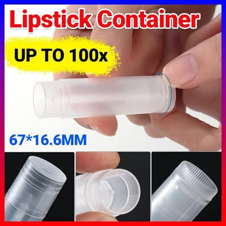 Translucent Lip Balm Tubes 10-100PCS PP Empty Lipstick Container - Discount Packaging Warehouse