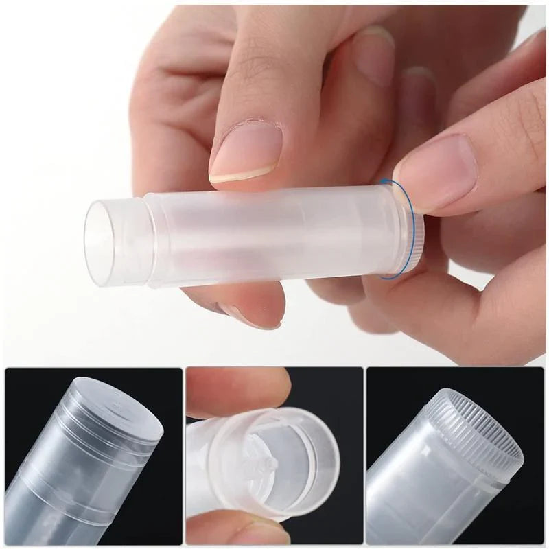 Translucent Lip Balm Tubes 10-100PCS PP Empty Lipstick Container - Discount Packaging Warehouse