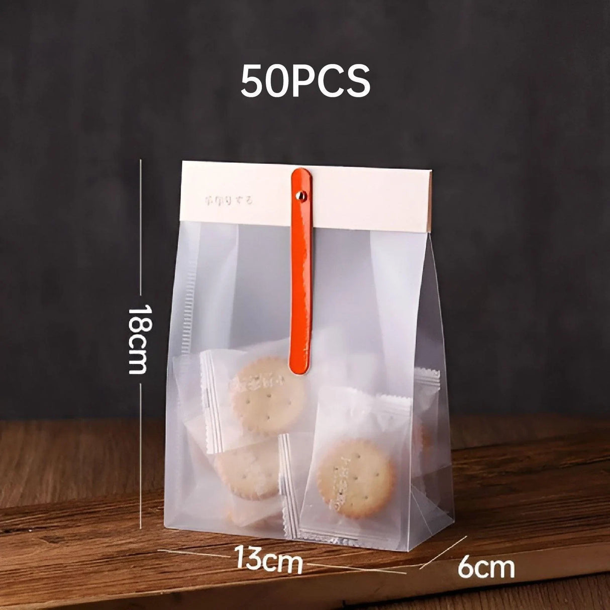 Translucent PP Cookie Bags 50 pcs For Cookies and Snacks