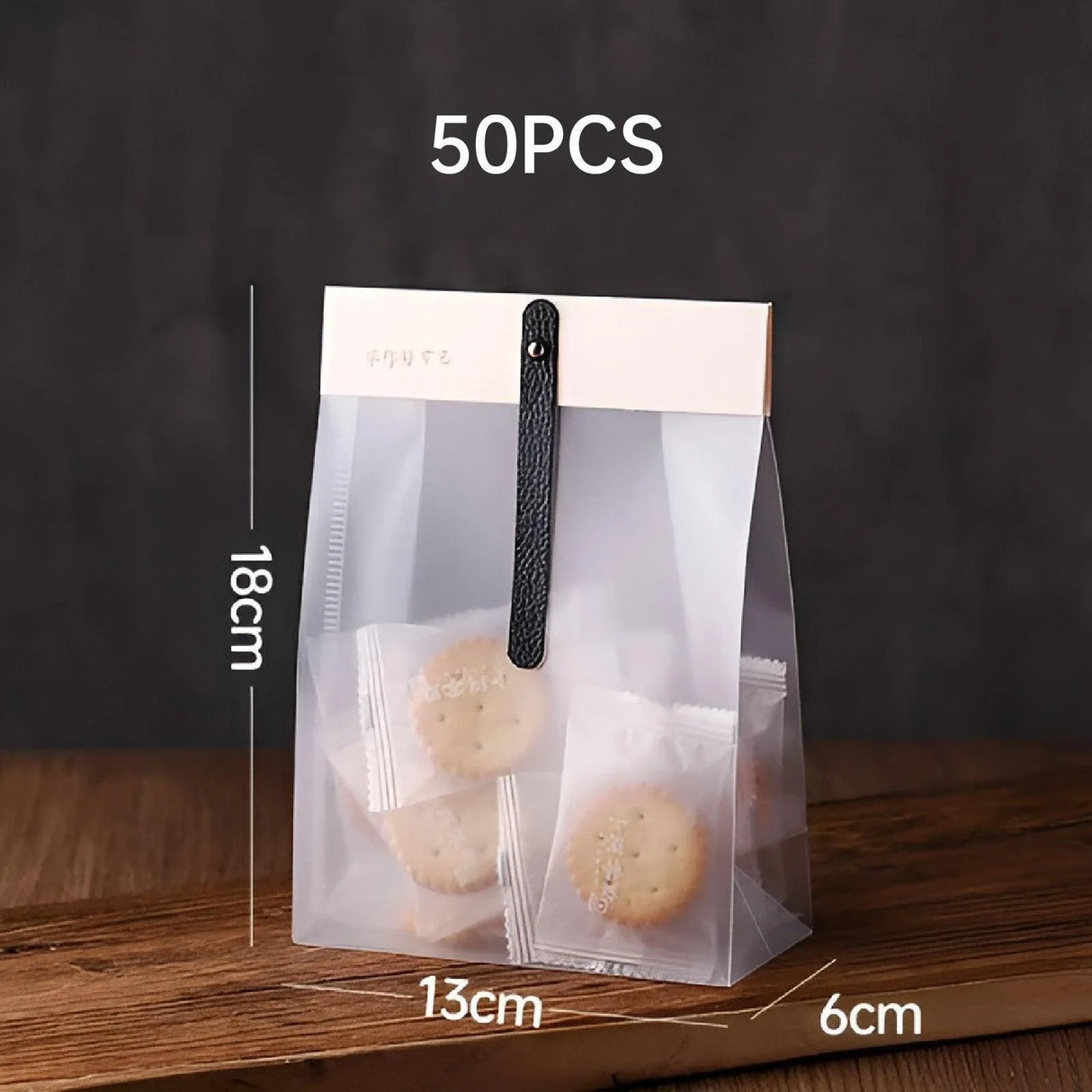 Translucent PP Cookie Bags 50 pcs For Cookies and Snacks