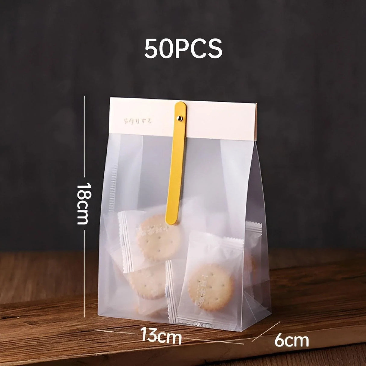 Translucent PP Cookie Bags 50 pcs For Cookies and Snacks