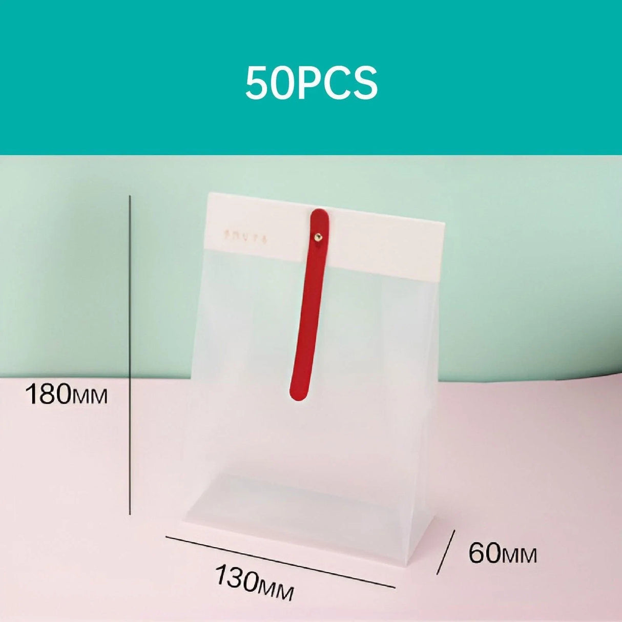 Translucent PP Cookie Bags 50 pcs For Cookies and Snacks