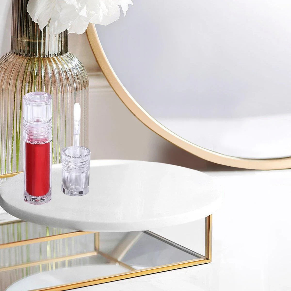 Transparent Lip Gloss Tubes 10pcs Durable Plastic for Cosmetic Packaging
