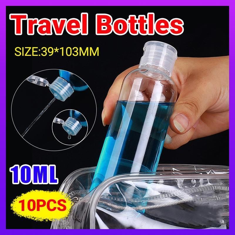 Travel Cosmetic Containers 10PCS 100ML PET Plastic Shampoo Lotion Dispenser - Discount Packaging Warehouse