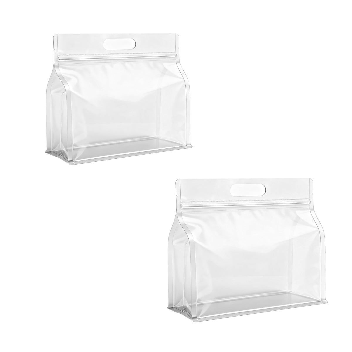 50PCS Clear Zipper Bags Resealable Food Grade Storage for Snacks