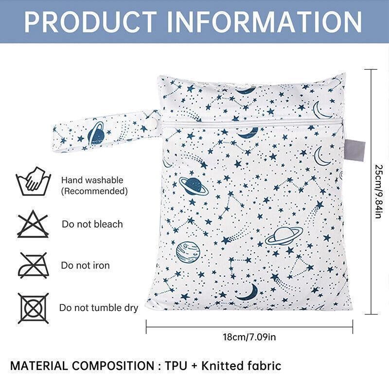 Waterproof Diaper Storage Bags 2PCS 4Styles 18x25cm Polyester - Discount Packaging Warehouse
