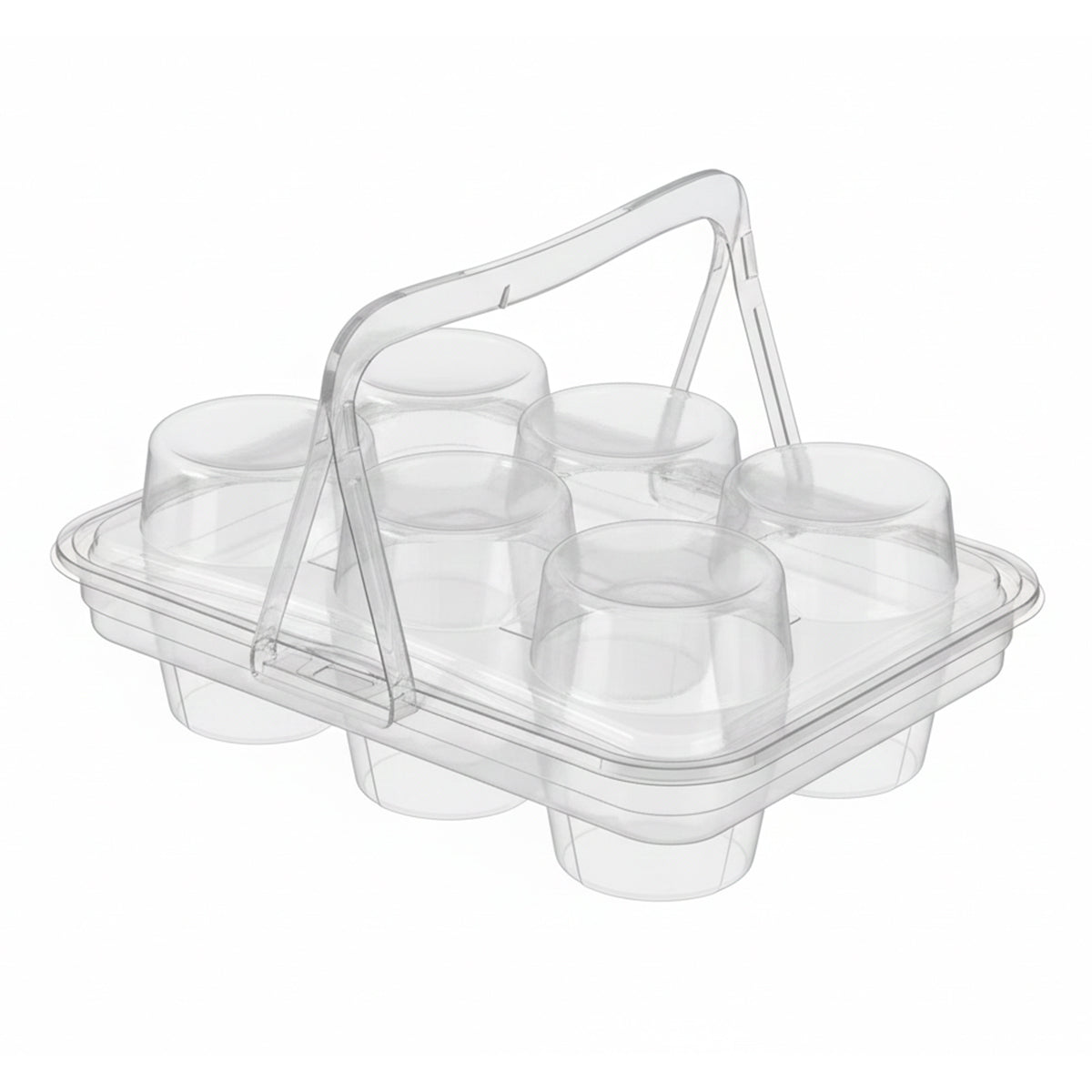 Clear Pastry Cake Box with Handle Food Grade Dessert Takeaway Packaging