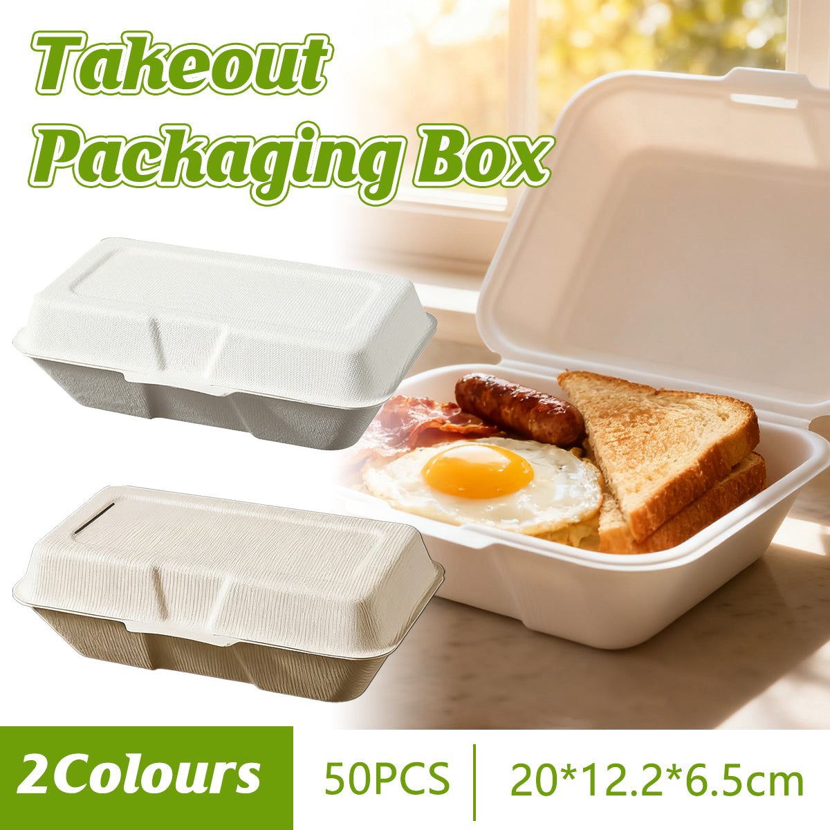 50PCS Hot Dog Fast Food Takeaway Boxes Greaseproof Packaging