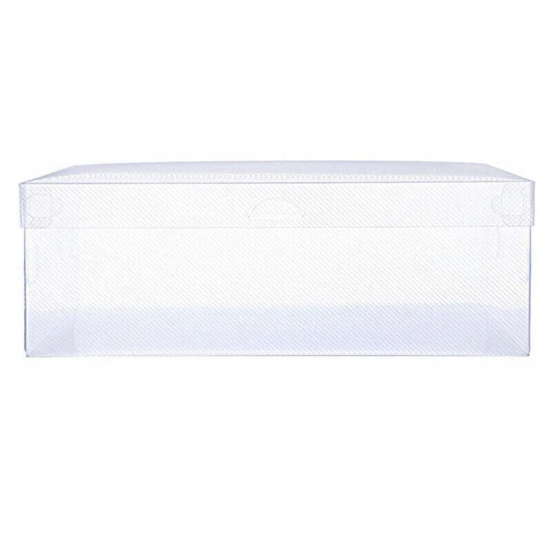 Plastic shoe boxes for organized storage