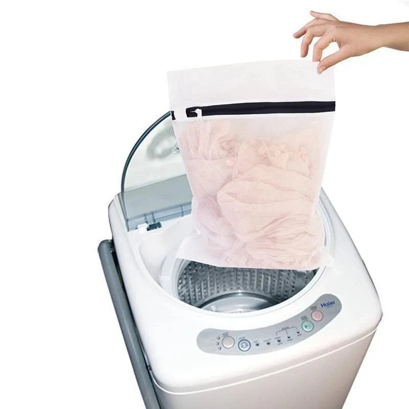 Washing Bags 4PCS Polyester Black/White - Discount Packaging Warehouse