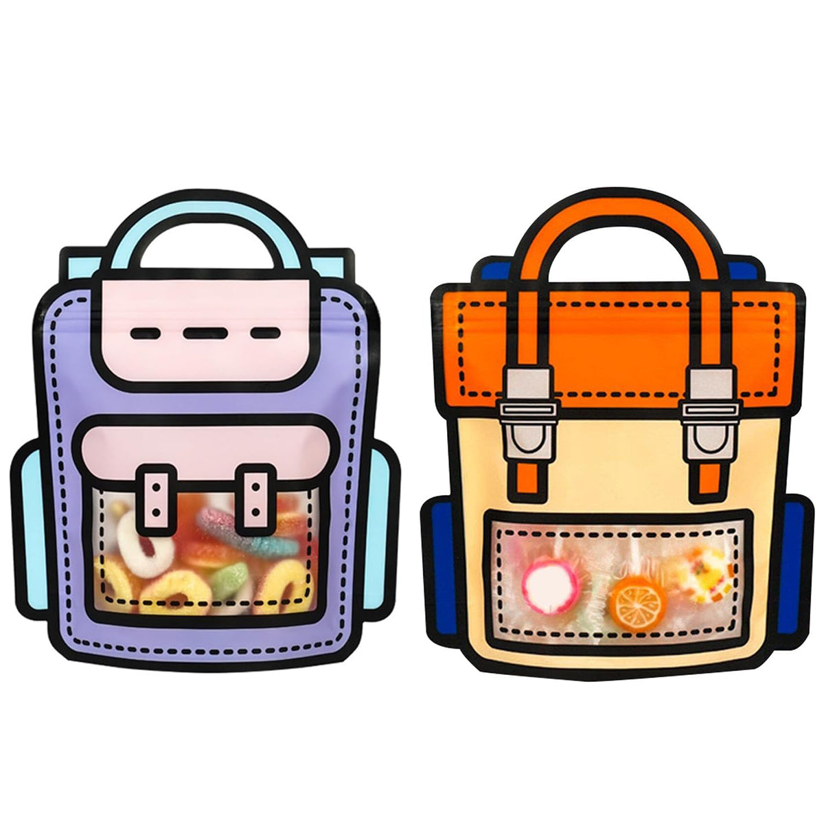 50pcs Clear Gift Bags Small Snack Toy Storage Pouch