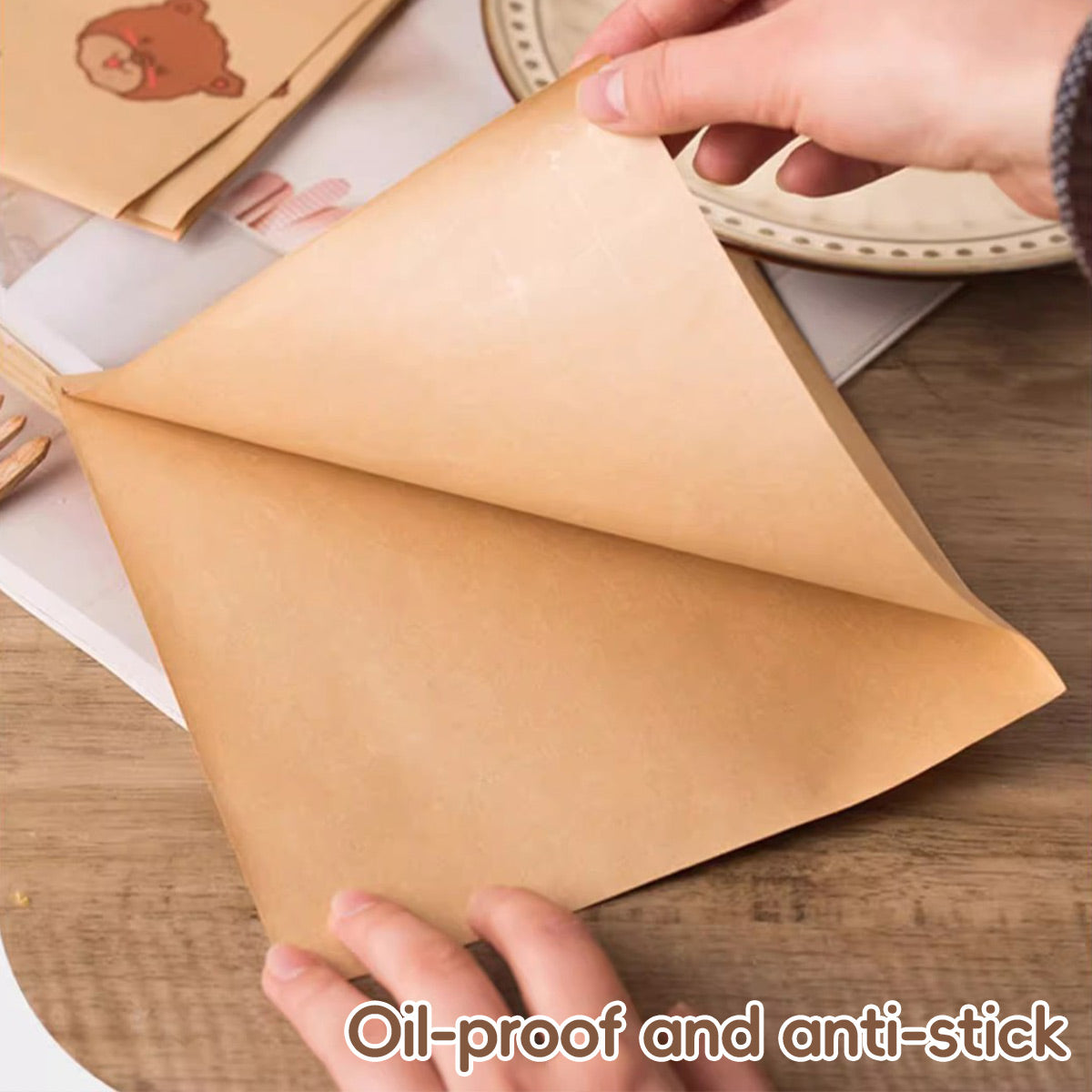 50PCS Sandwich Disposable Paper Bags Food Grade Oil Proof