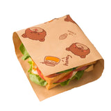 50PCS Sandwich Disposable Paper Bags Food Grade Oil Proof