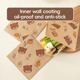 50PCS Sandwich Disposable Paper Bags Food Grade Oil Proof