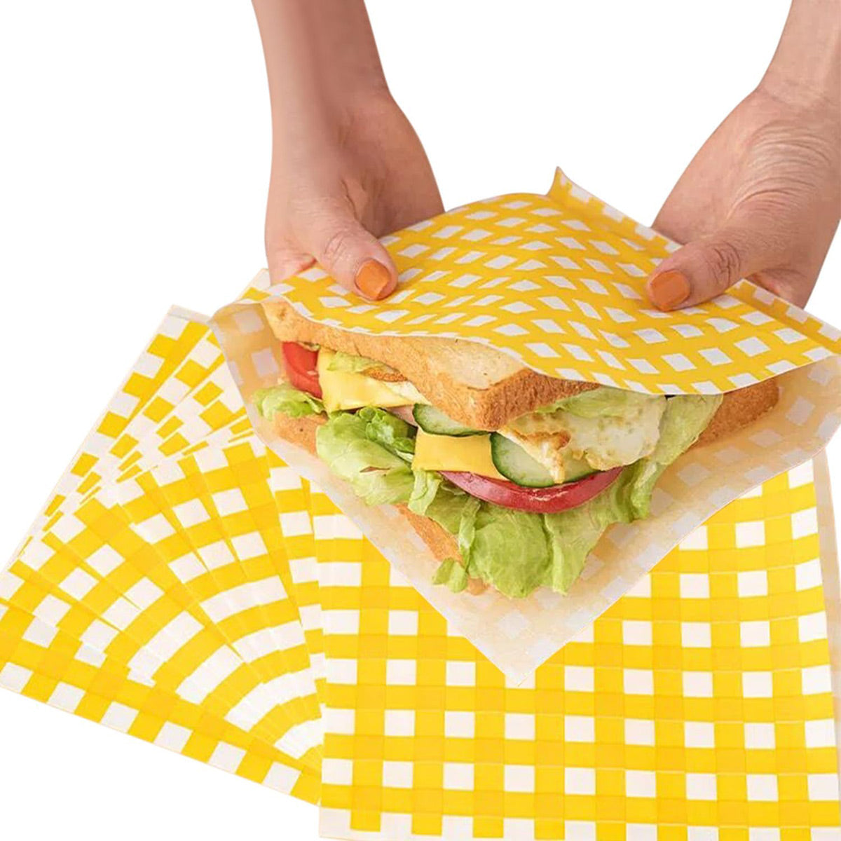 50PCS Sandwich Disposable Paper Bags Food Grade Oil Proof