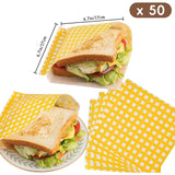 50PCS Sandwich Disposable Paper Bags Food Grade Oil Proof