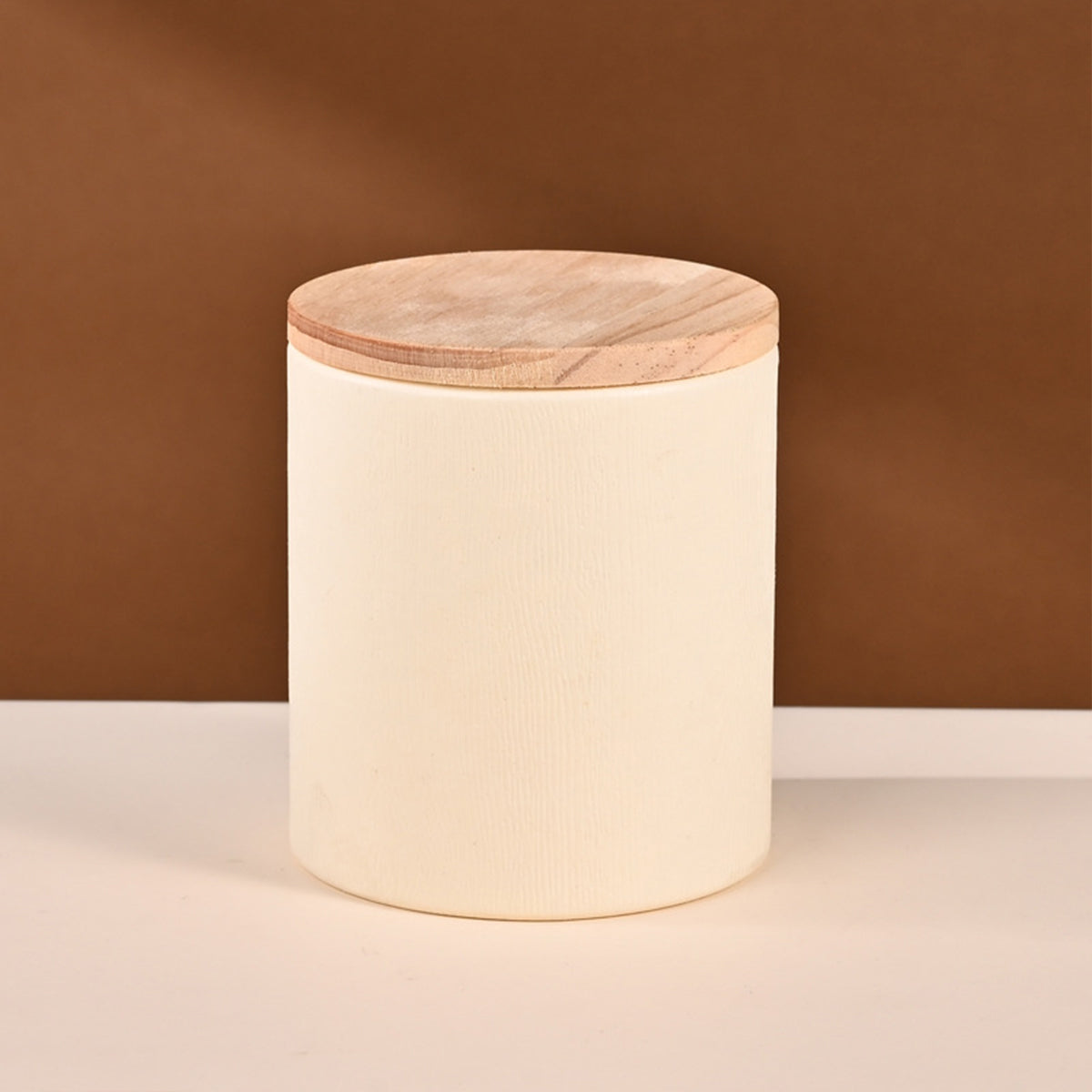 10PCS Kraft Paper Tube Canisters with Wooden Lids Tea Coffee Packaging