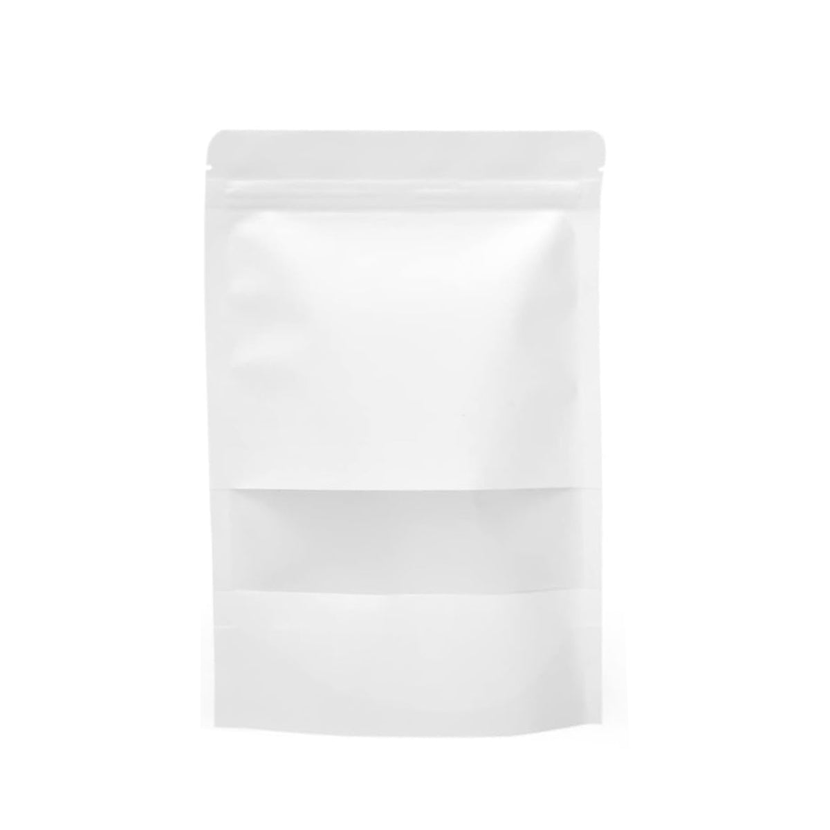 100PCS Kraft Paper Bags with Clear Window Zip Lock Stand-Up Packaging