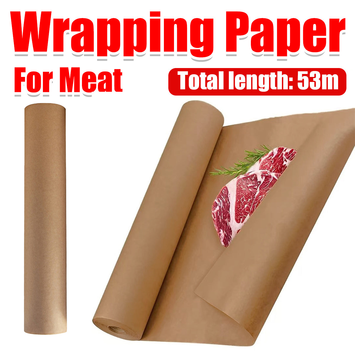 Food Grade Meat Wrapping Paper Heat Resistant Oil Proof Durable