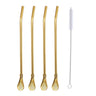 Straw Spoon Drink Strainer Stirrer 5PCS