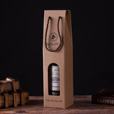Handheld Wine Gift Box Single or Double Bottles Corrugated Cardboard Durable