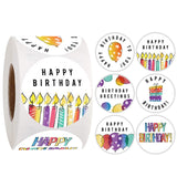 Happy Birthday Stickers Labels 2 Rolls