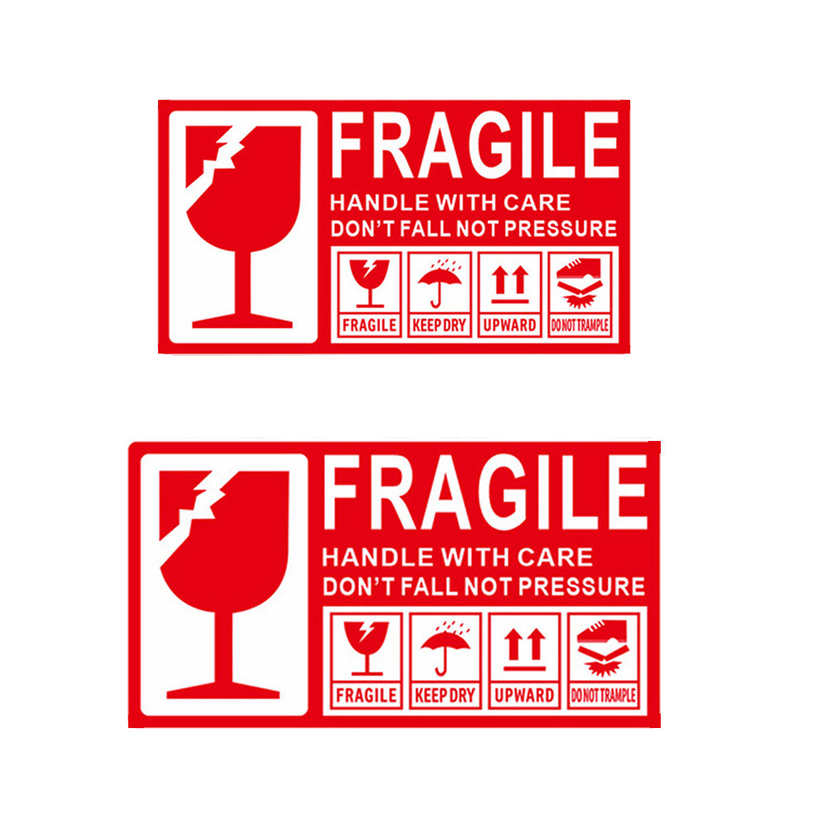 Fragile Warning Self-Adhesive Shipping Stickers Handle With Care Labels