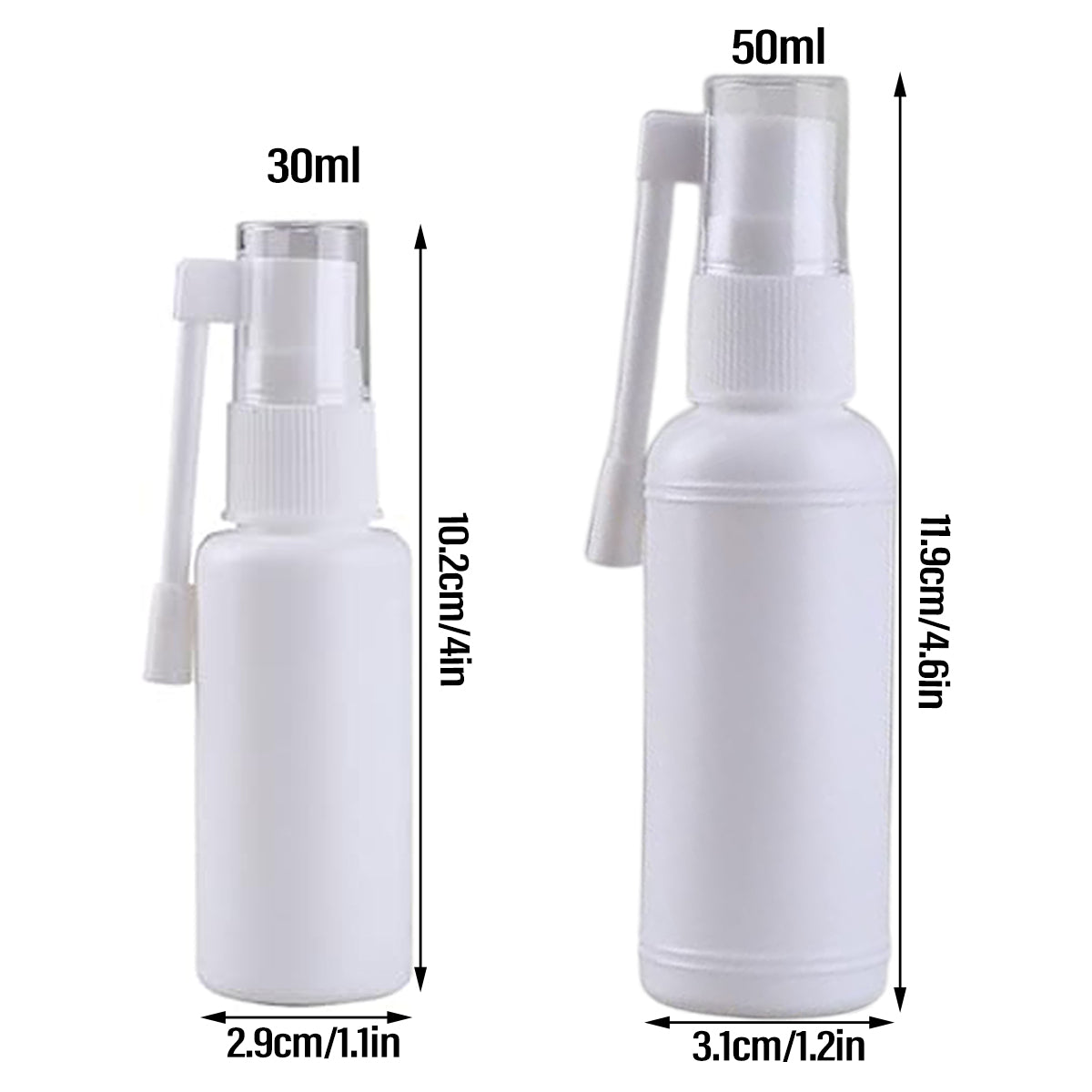 50pcs 360° Rocker Sprayer Small White Mist Bottles