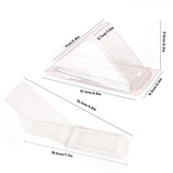 100pcs Transparent Triangle Plastic Sandwich Boxes