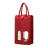 Double Bottle Felt Wine Gift Bag with Window and Handle for Wine Packaging