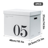 Large Capacity Paper Storage Boxes Portable Minimalist 2PCS