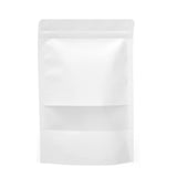 100PCS Kraft Paper Bags with Clear Window Zip Lock Stand-Up Packaging
