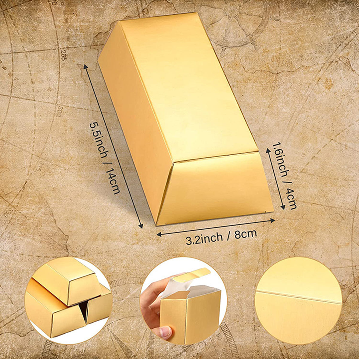20pcs Gold Candy/Chocolate Gift Boxes Party Favor Cartons