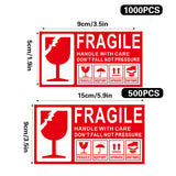 Fragile Warning Self-Adhesive Shipping Stickers Handle With Care Labels