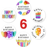 Happy Birthday Stickers Labels 2 Rolls