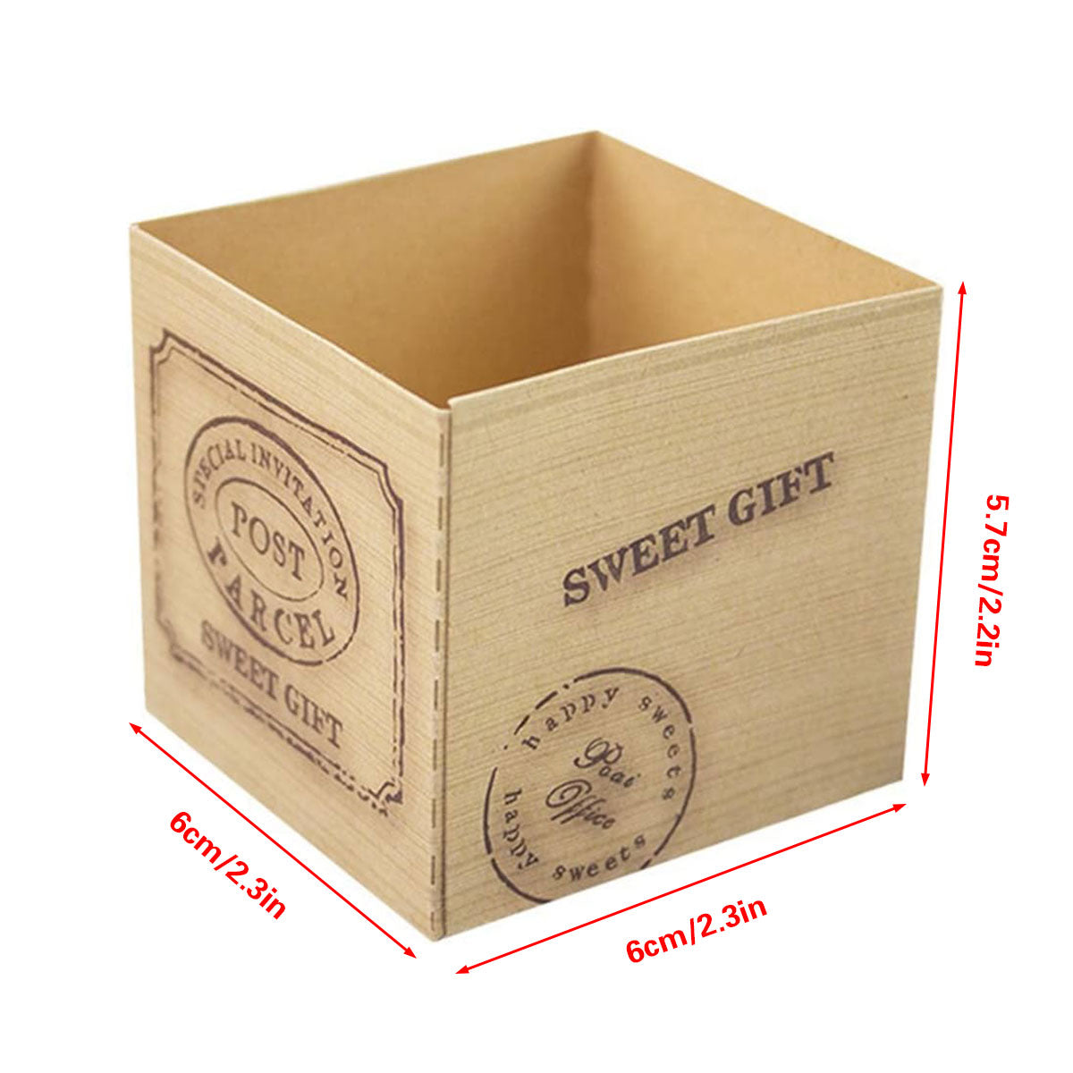 100pcs Kraft Paper Cupcake Boxes Holders for Party Dessert