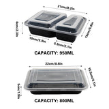 30PCS Food-Grade Takeout Packaging Boxes with Clear Lids for Meal Prep