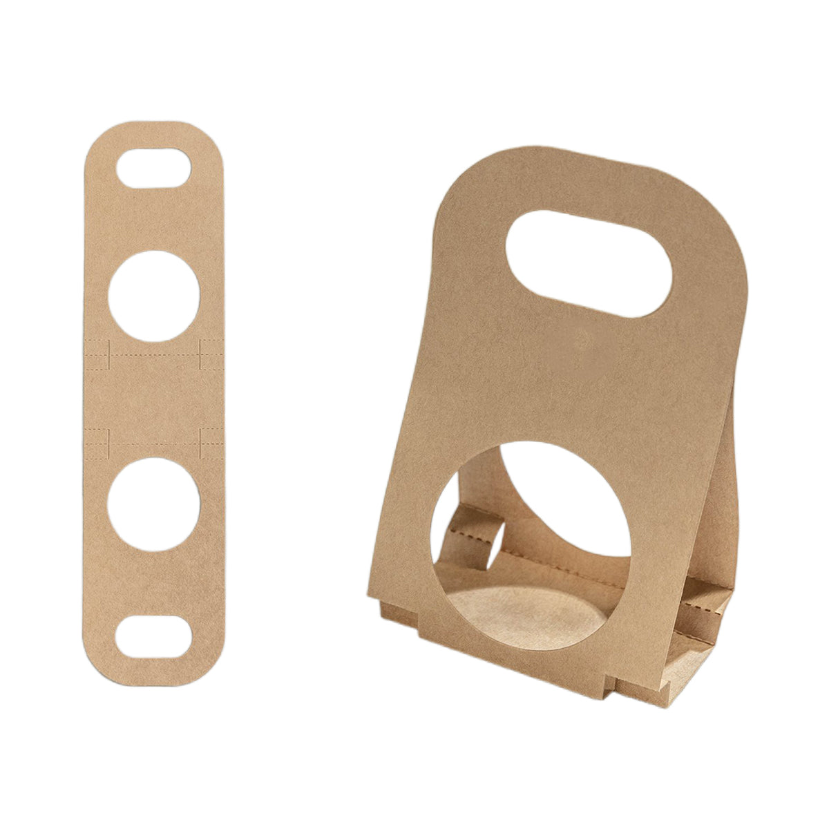 50pcs Kraft Paper Gift Boxes with Single Double Handle